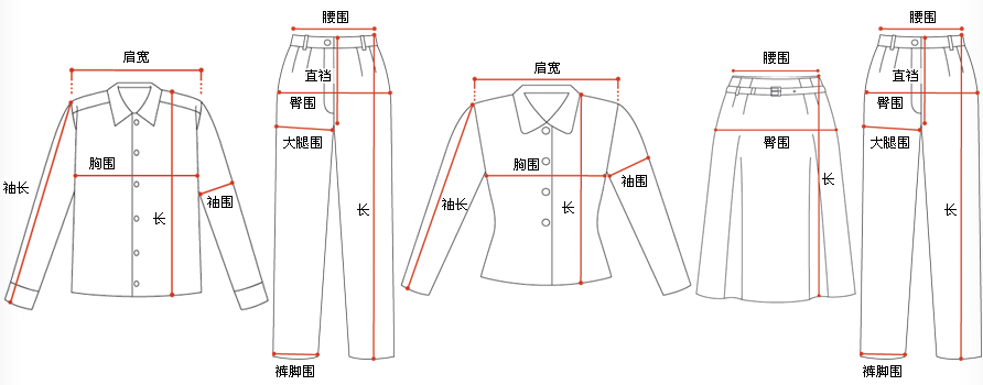 職業裝定制尺寸