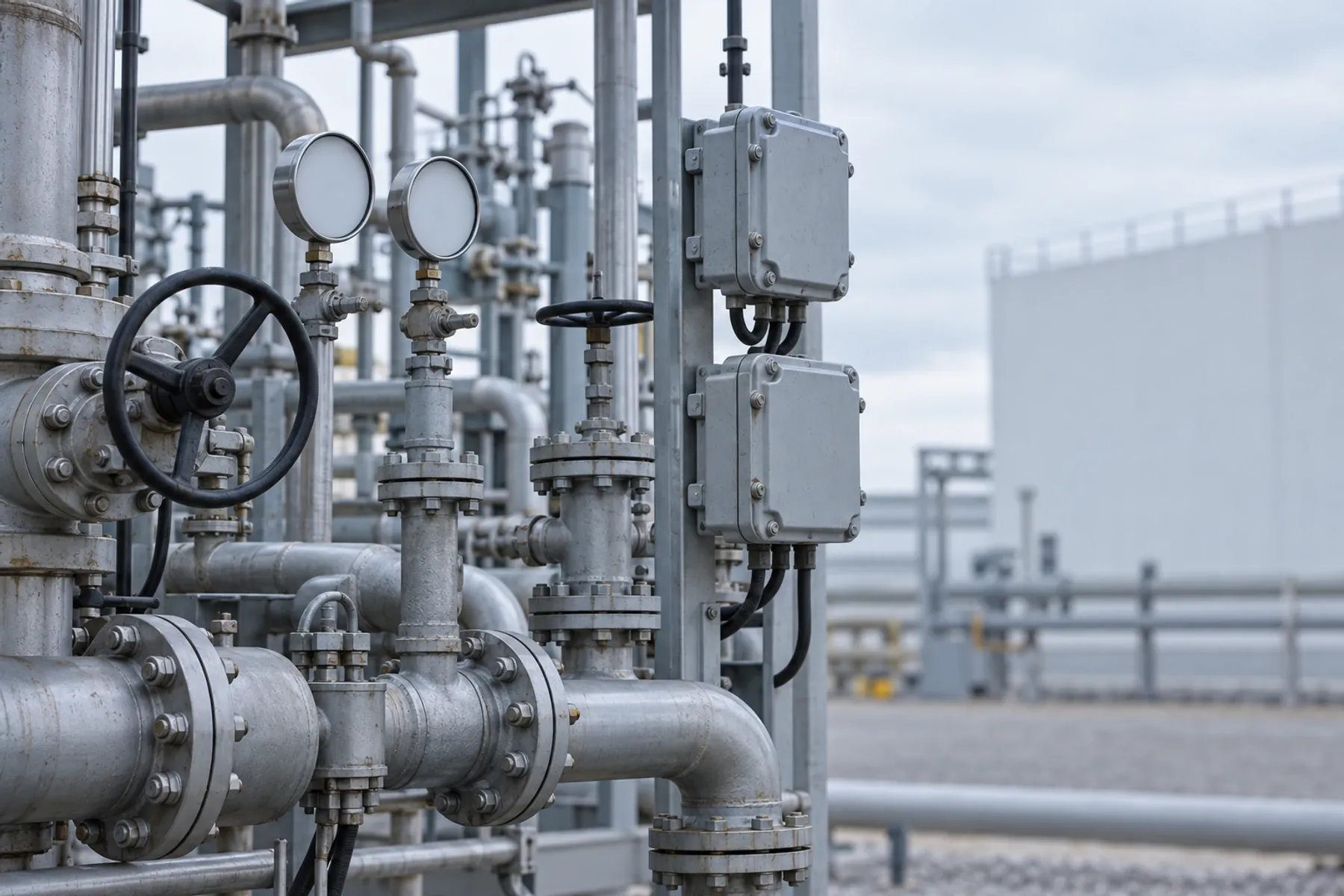 Oil, Gas & Hazardous Areas: industry scene (illustration)