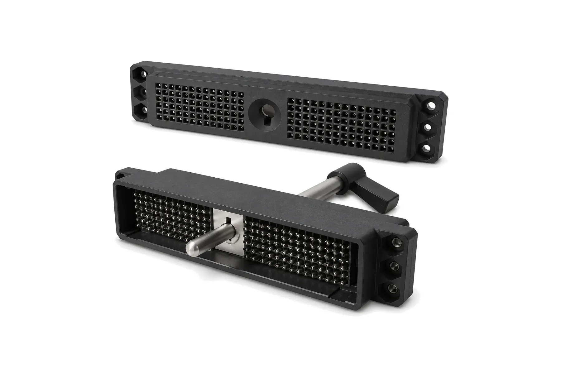 DMK zero-insertion-force rectangular plug and receptacle with cam lever