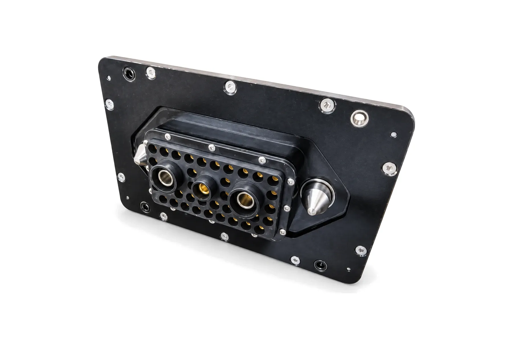 EV02 40-contact battery-swap connector with floating mount