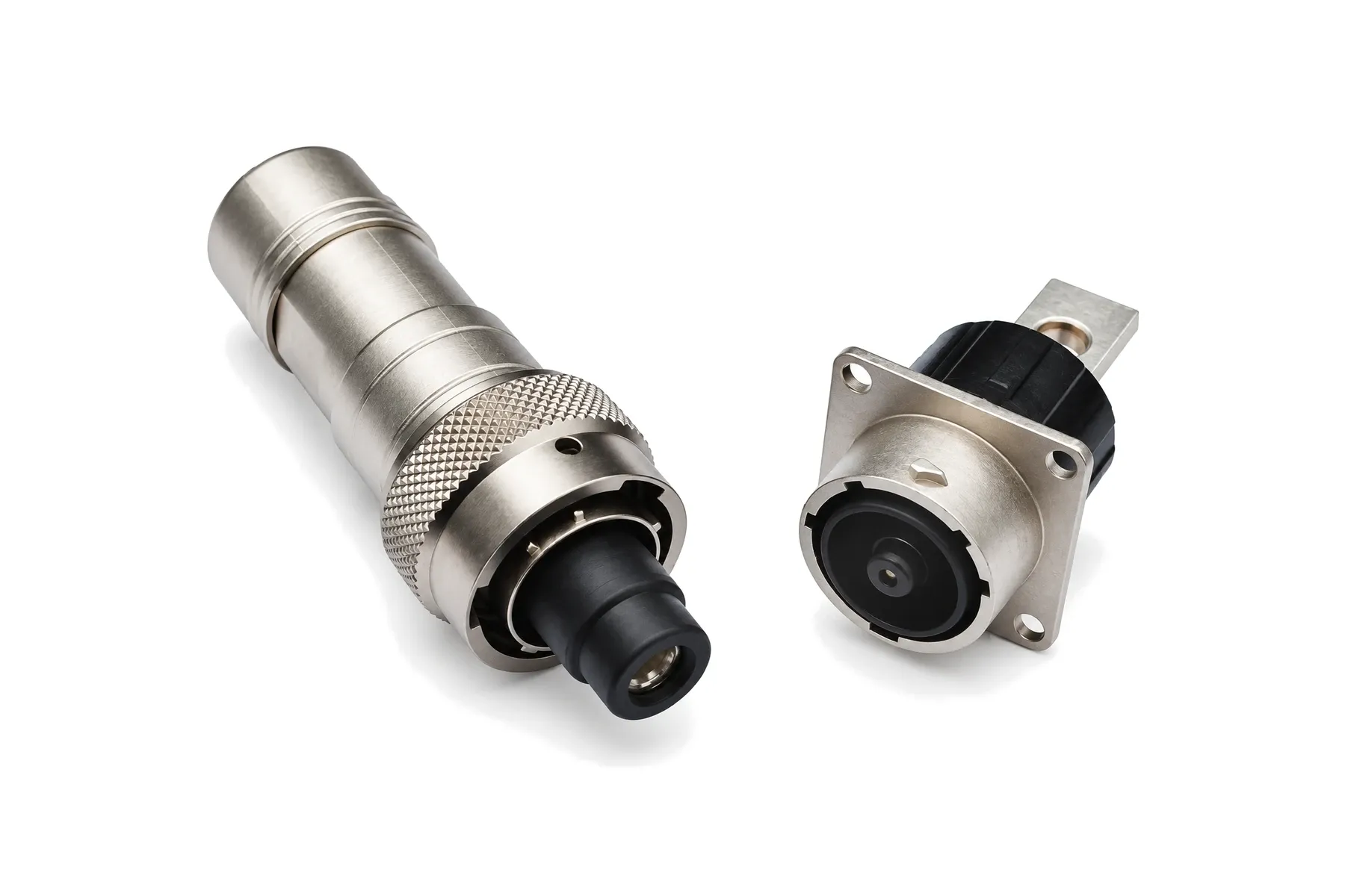 EV06 single-pole bayonet high-power plug and receptacle