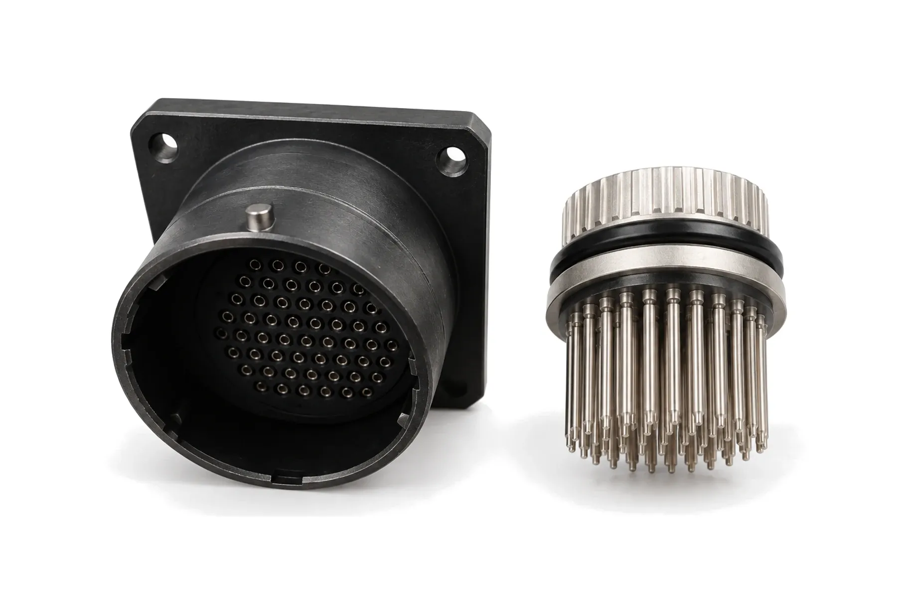 Series I-type filter receptacle and filter insert with pin contacts
