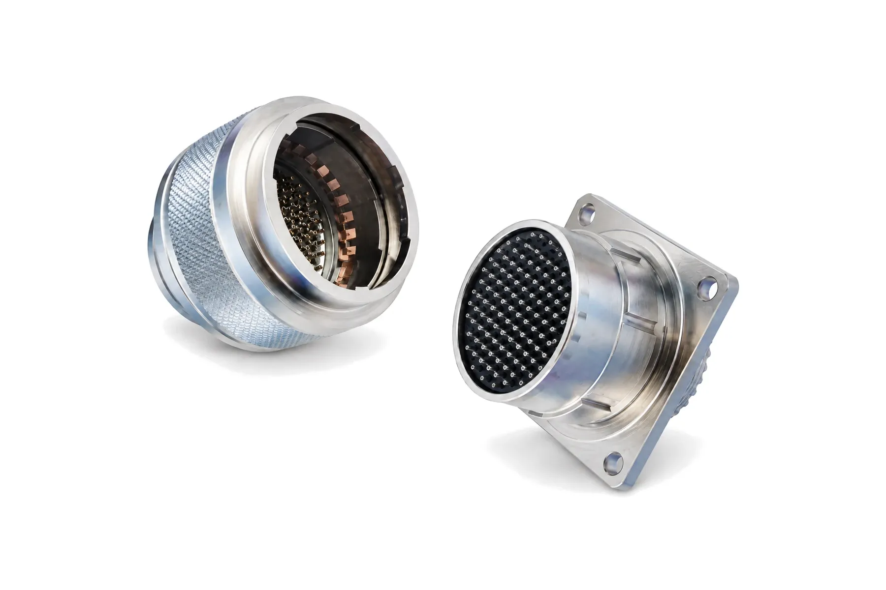 GJB599 Series IV quarter-turn plug and square-flange receptacle