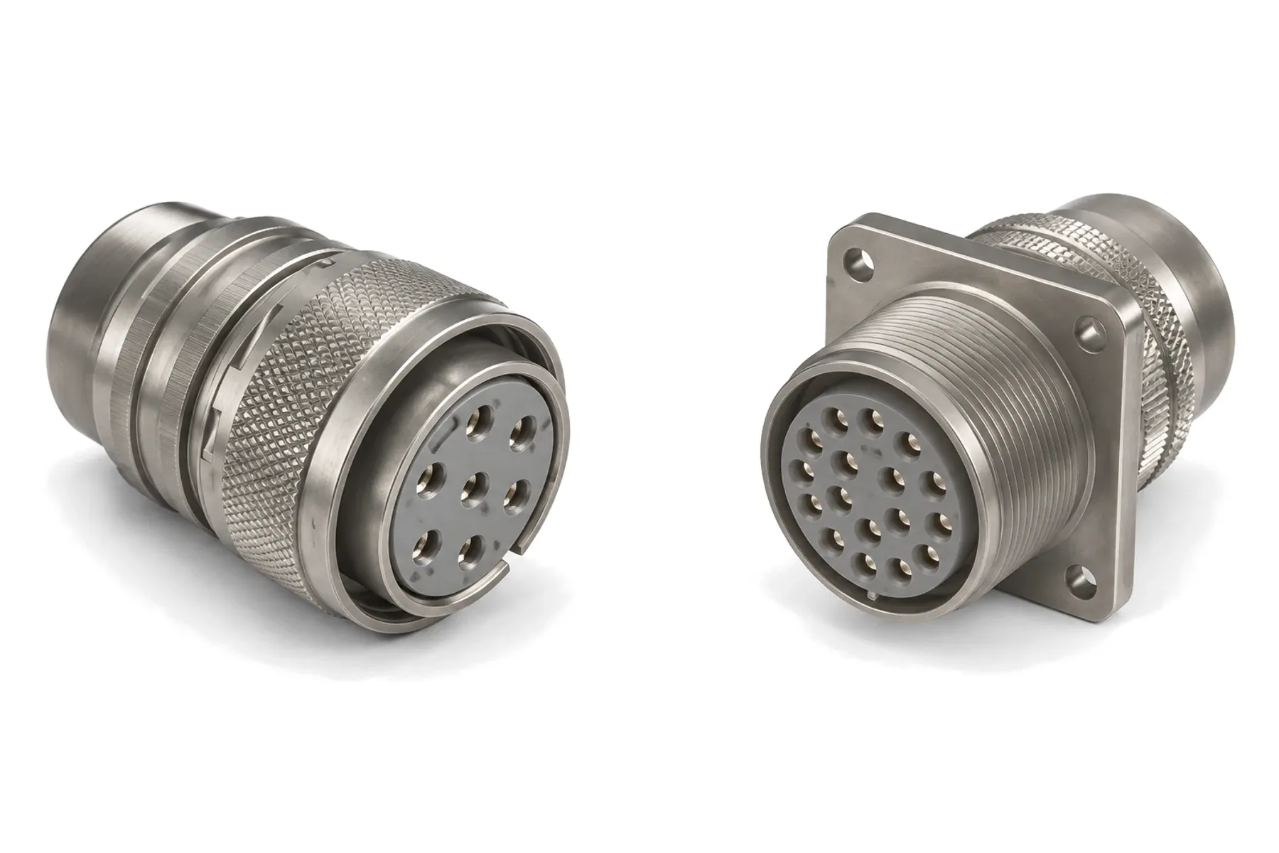 HMS31 MIL-DTL-5015 type threaded plug and square-flange receptacle