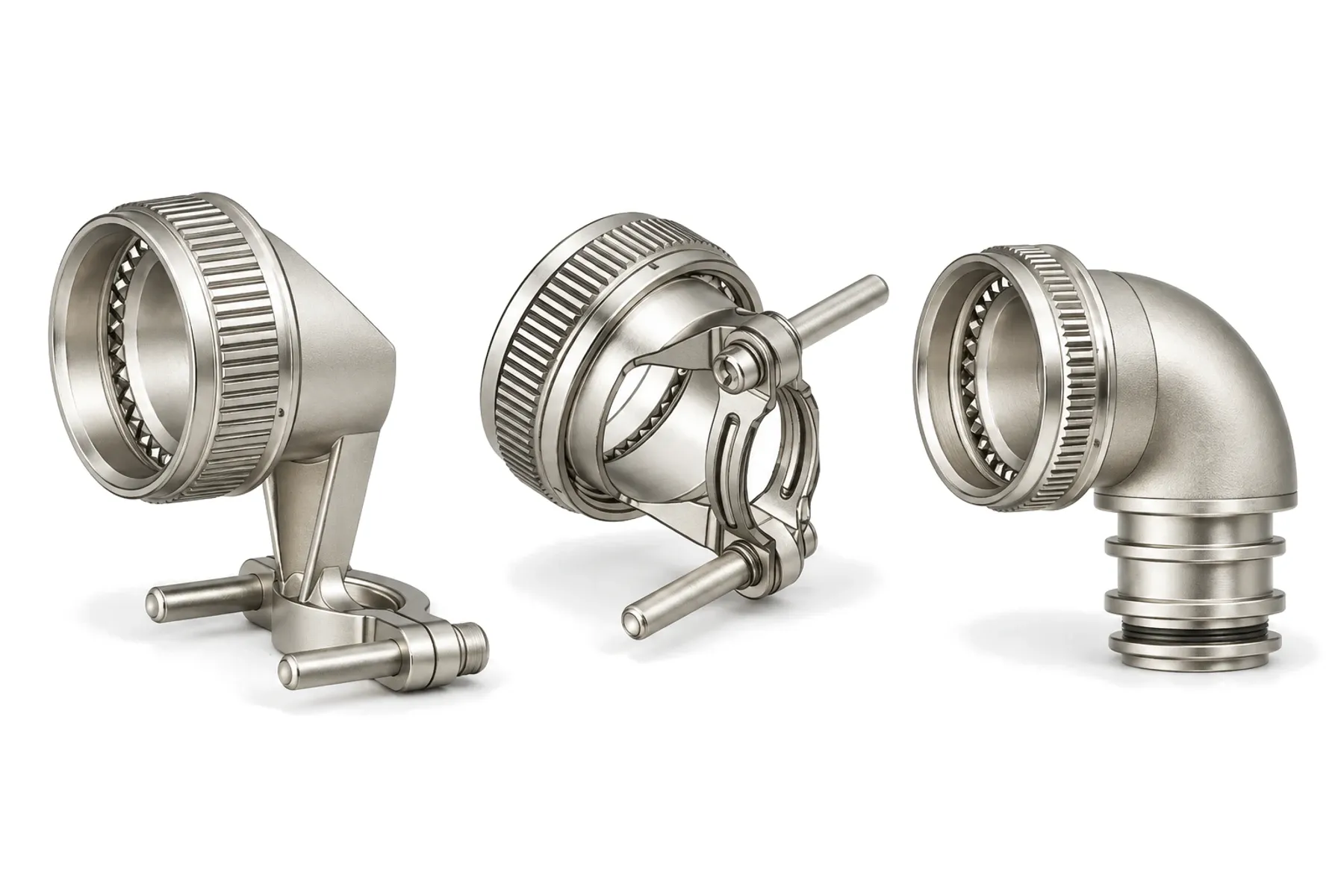 J1784 straight cable-clamp, 90° cable-clamp and 90° shielded backshells