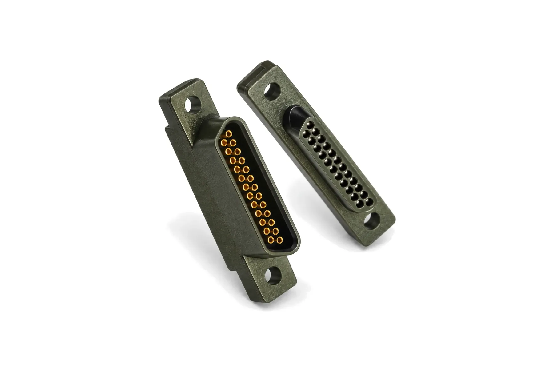 J30-LC plastic-shell Micro-D plug and receptacle