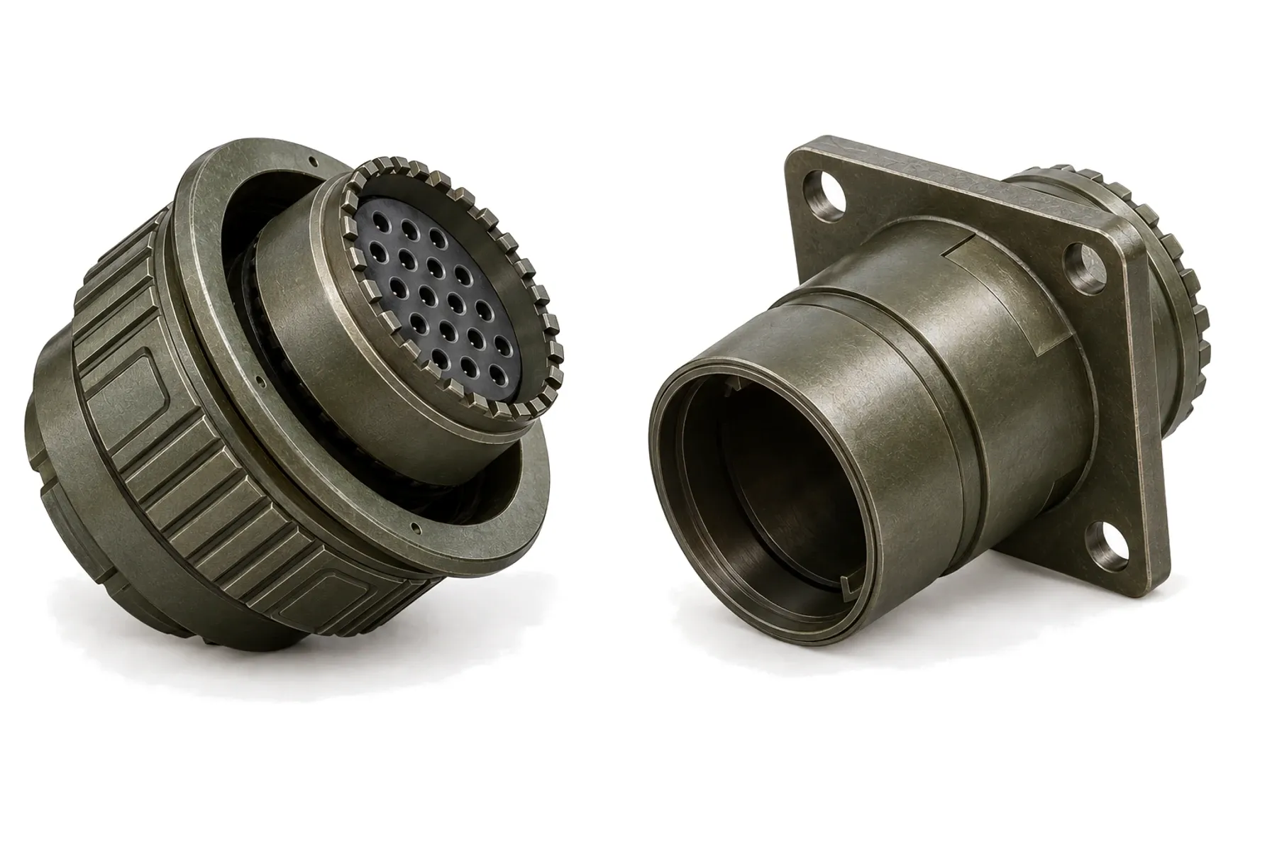 J599FS waterproof 38999-type connector, rendering