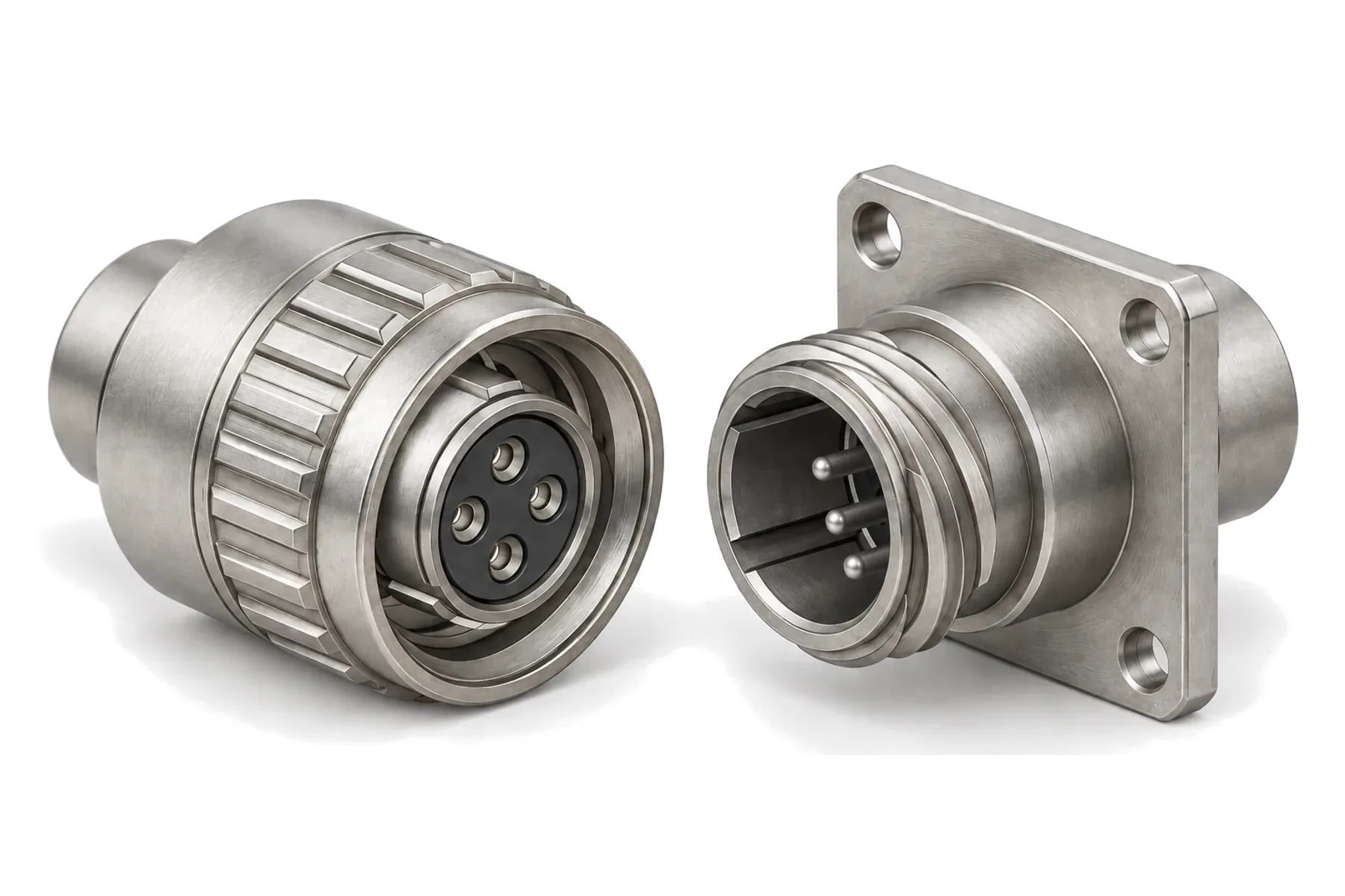 J599S subminiature plug and square-flange receptacle