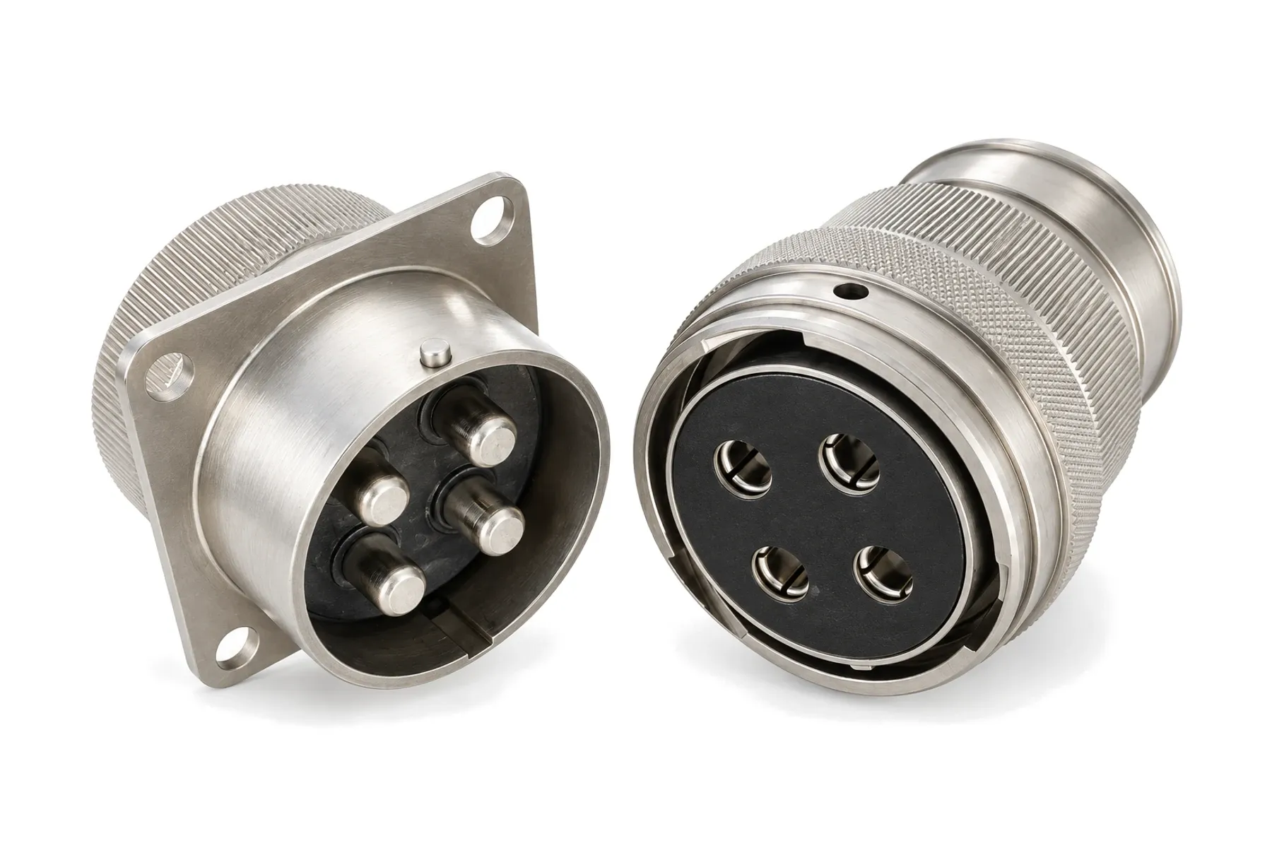 KH high-current square-flange receptacle and plug
