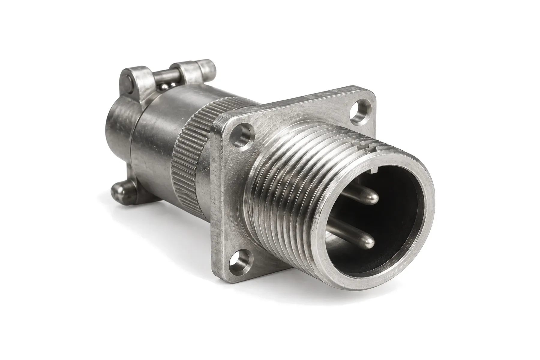 PRG high-temperature square-flange receptacle and plug