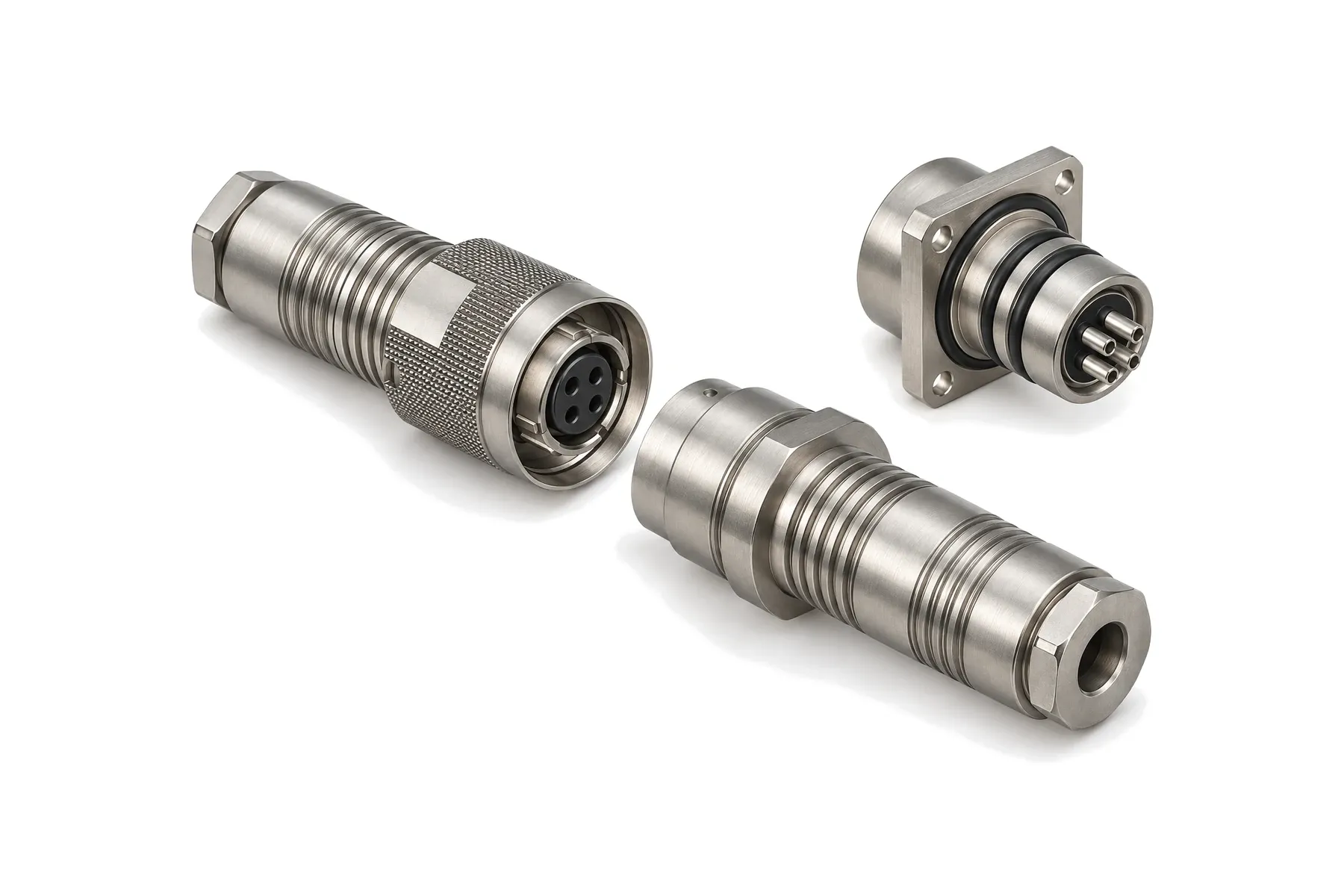 SHX13 watertight plug and square-flange receptacle