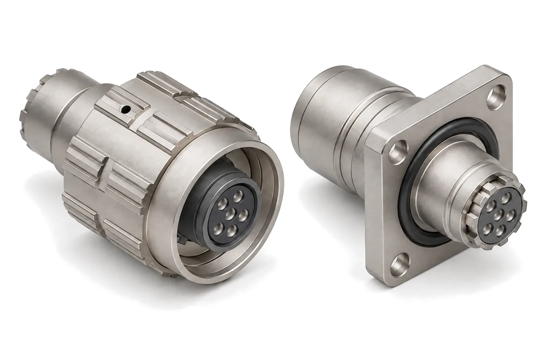 SHX16 watertight 38999-type square-flange receptacle