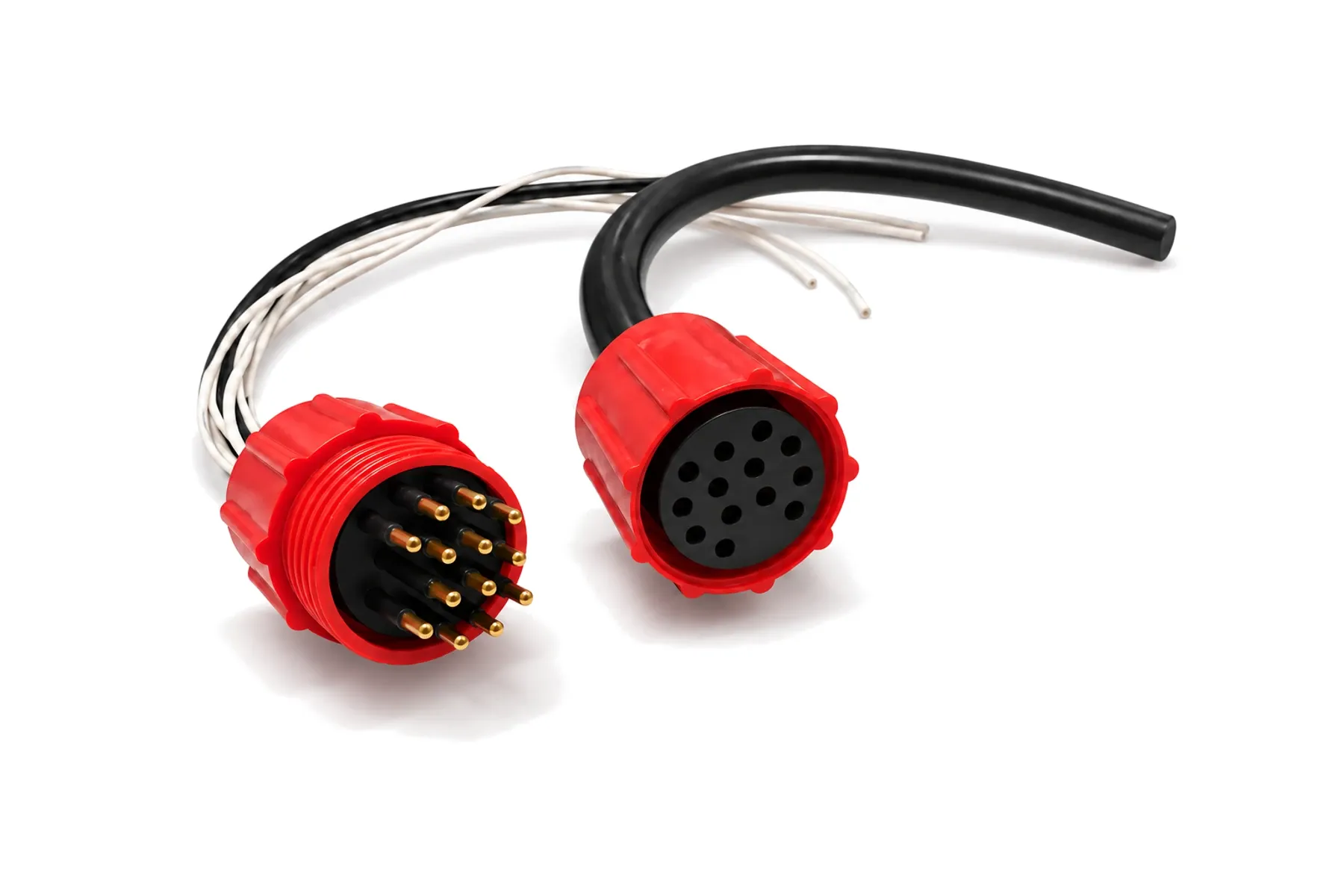 SHX34 large rubber-molded underwater connectors with cable