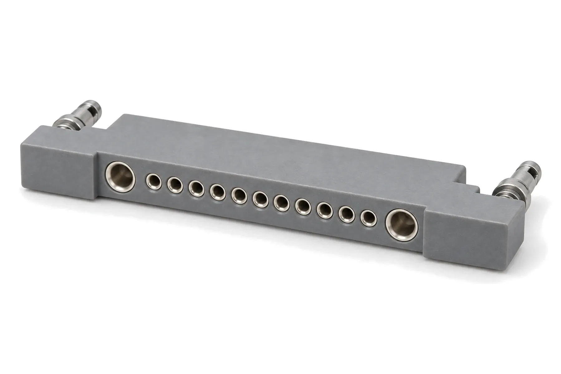 SYRMD mixed-power rectangular connector with power and signal contacts, exploded view