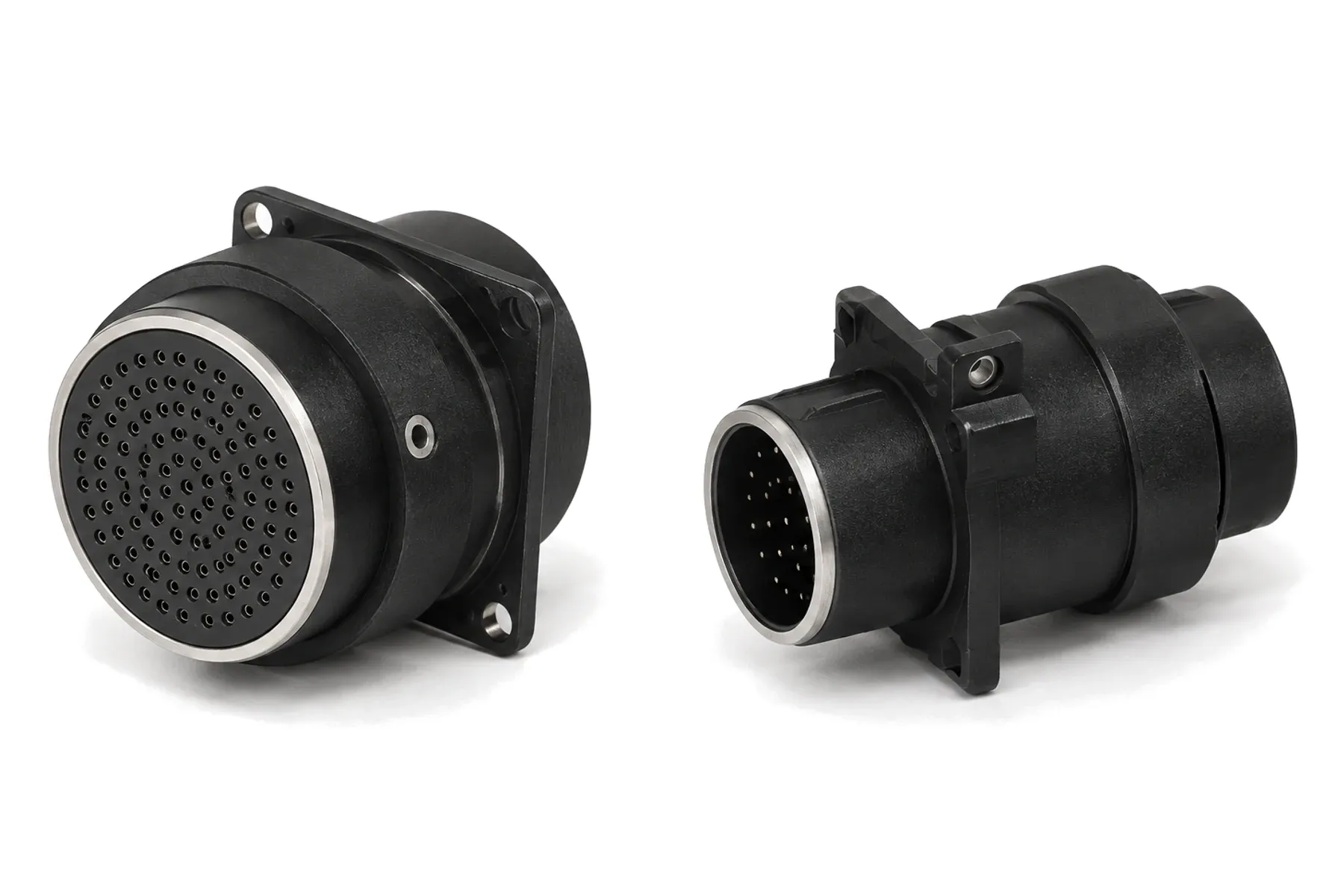 XCA bayonet square-flange receptacle and plug