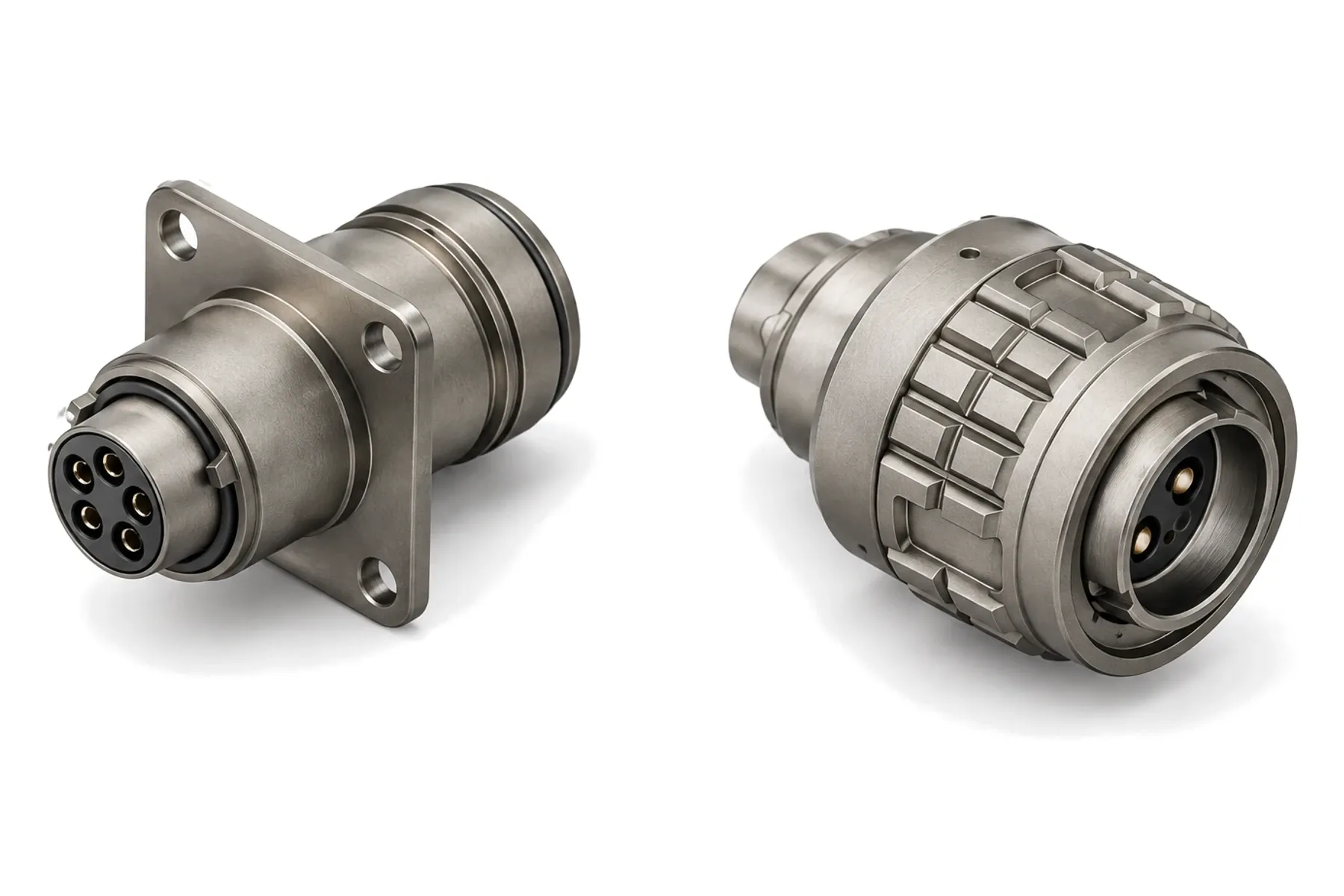 ZH83723R marine shielded square-flange receptacle and plug